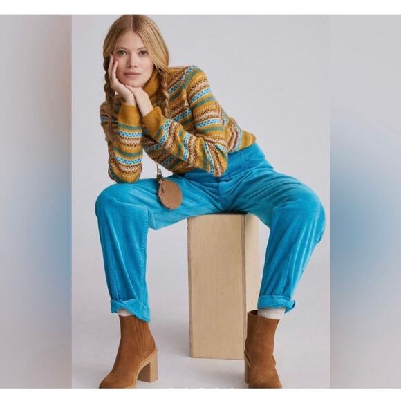 Anthropologie Maeve Curved Corduroy Pants - Picture 1 of 9